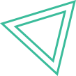 Two overlapping outlined triangles, both pointing to the left, with the smaller triangle nested inside the larger one on a plain light background.